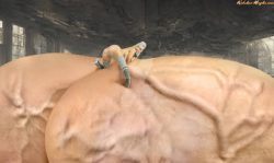 Kate Kato’s breasts grew to an hangar size