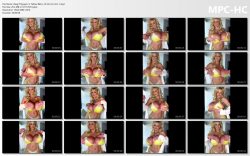 57 second Framepack video of heart stopping busty beauty Flrtygem dancing in a too small yellow  ...